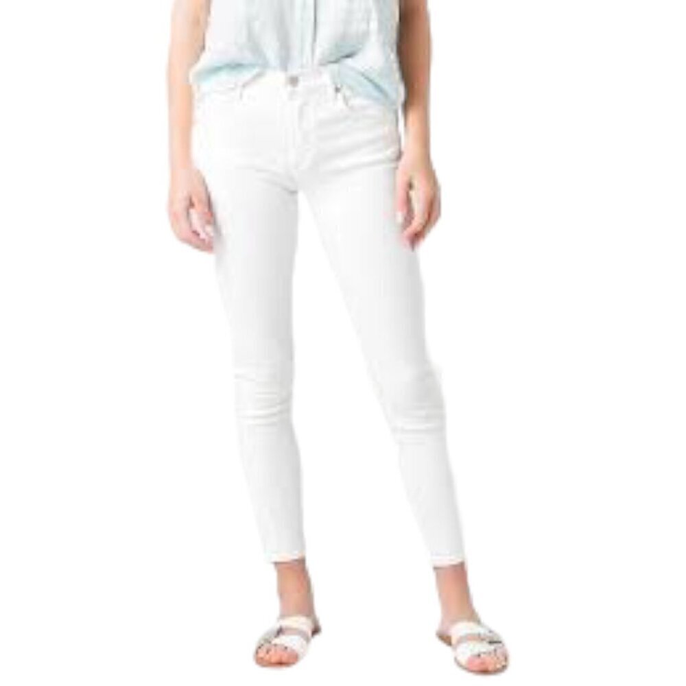 Agolde Sophie White Mid Rise Skinny Ankle Jeans 24
